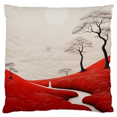 Trees Forest Path Standard Premium Plush Fleece Cushion Case (two Sides) by Proyonanggan