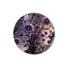 Flower Bloom Blossom Nature Flora Magnet 3  (round) by Apenda