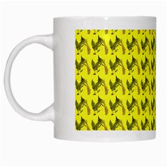 Fern Pattern 2 Yellow White Mug by snowwhitegirl