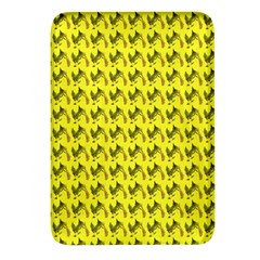 Fern Pattern 2 Yellow Rectangular Glass Fridge Magnet (4 Pack) by snowwhitegirl