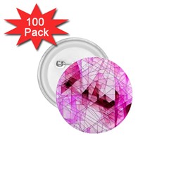 Pink Abstract Lineart 1 75  Buttons (100 Pack)  by Maspions