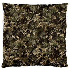 Camouflage Army Survival Uniform Large Premium Plush Fleece Cushion Case (two Sides) by Posterlux