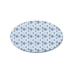 Snowflakes Winter Christmas Sticker (oval) by anzea