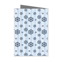 Snowflakes Winter Christmas Mini Greeting Cards (pkg Of 8) by anzea