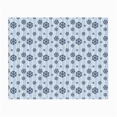 Snowflakes Winter Christmas Small Glasses Cloth by anzea