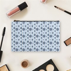 Snowflakes Winter Christmas Cosmetic Bag (medium) by anzea
