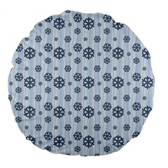 Snowflakes Winter Christmas Large 18  Premium Flano Round Cushions by anzea