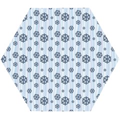 Snowflakes Winter Christmas Wooden Puzzle Hexagon by anzea