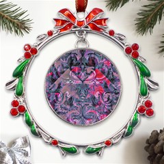 Alien Architecture Ii Metal X mas Wreath Ribbon Ornament by MRNStudios