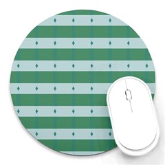 Pattern Triangle Round Mousepad by anzea