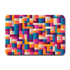 Abstract Geometry Blocks Small Doormat by anzea