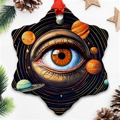 Eye Of The Universe (ai) Ornament (snowflake) by dflcprintsclothing