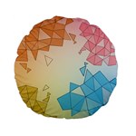 Background Pastel Geometric Lines Standard 15  Premium Flano Round Cushions Back