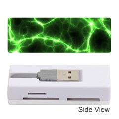 Lightning Electricity Pattern Green Memory Card Reader (stick) by anzea