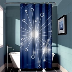 Network Technology Connection Shower Curtain 36  X 72  (stall)  by anzea