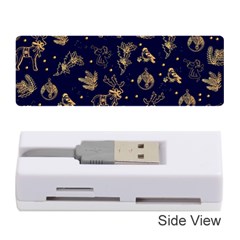 Christmas Pattern Gold December  Happy Holidays Merry Christmas Winter Family Festive Gold New Year Memory Card Reader (stick) by Maspions
