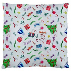 New Year Christmas Winter Pattern Standard Premium Plush Fleece Cushion Case (one Side) by Apen