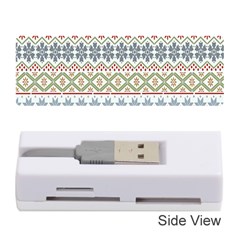Christmas Star Flower Red Blue Memory Card Reader (stick) by anzea