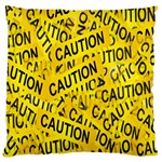 Caution Road Sign Cross Yellow Standard Premium Plush Fleece Cushion Case (One Side) Front