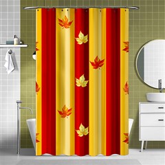 Autumn Fall Leaves Vertical Shower Curtain 48  X 72  (small)  by anzea