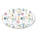 Pattern Seamless Texture Sewing Oval Magnet Front