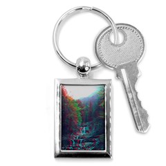 Foroest Nature Trippy Key Chain (rectangle) by Bedest