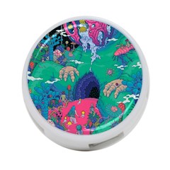 Planet Psychedelic Art Psicodelia 4-port Usb Hub (one Side) by Bedest