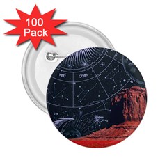 Astrology Surreal Surrealism Trippy Visual Art 2 25  Buttons (100 Pack)  by Bedest
