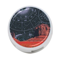 Astrology Surreal Surrealism Trippy Visual Art 4-port Usb Hub (two Sides) by Bedest