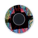 Artistic Psychedelic Hippie Peace Sign Trippy On-the-Go Memory Card Reader Front