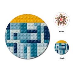 Lego, Background, Dots Playing Cards Single Design (round) by kyorashop23