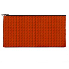 Orange Lego Texture Macro, Orange Dots Background Pencil Case by kyorashop23
