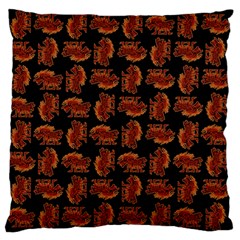 Fantasy Skeleton Dragon Hand Drawn Motif Seamless Pattern Bk Standard Premium Plush Fleece Cushion Case (one Side) by dflcprintsclothing