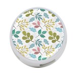 Leaf seamless pattern  4-Port USB Hub (One Side) Front