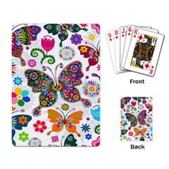 Butterflies, Abstract, Colorful, Floral, Flowers Playing Cards Single Design (rectangle) by kyorashop23