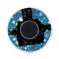 Christmas Pattern, Pattern, Christmas, Santa, Blue On-the-go Memory Card Reader by kyorashop23