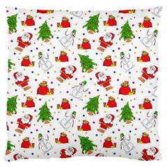 Christmas Pattern, Pattern, Christmas, Trees, Santa Standard Premium Plush Fleece Cushion Case (one Side) by kyorashop23