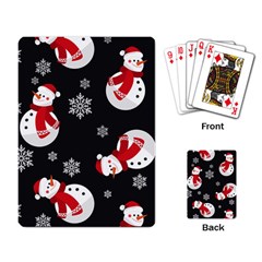 Christmas Texture, Retro Background With Snowmen Playing Cards Single Design (rectangle) by kyorashop23