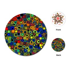 Circles, Colorful Playing Cards Single Design (round) by kyorashop23