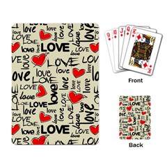 Love Abstract Background Love Textures Playing Cards Single Design (rectangle) by kyorashop23