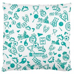 Real Madrid, Background, Pattern, Sport Standard Premium Plush Fleece Cushion Case (one Side) by kyorashop23
