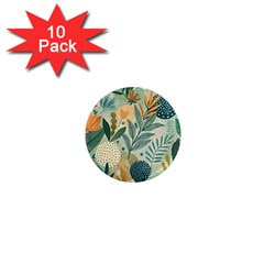 Leaves Pattern Flora 1  Mini Magnet (10 Pack)  by Salmanaz77