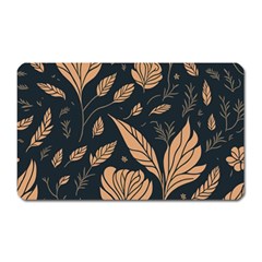Background Pattern Leaves Texture Magnet (rectangular) by Salmanaz77