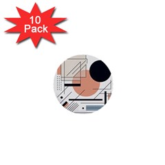 Abstract Architecture 1  Mini Buttons (10 Pack)  by Bedest