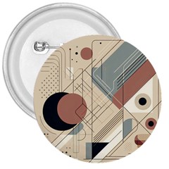 Boho Abstract Architecture 3  Buttons by Bedest