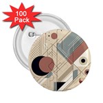Boho Abstract Architecture 2.25  Buttons (100 pack)  Front