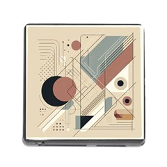 Boho Abstract Architecture Memory Card Reader (square 5 Slot) by Bedest