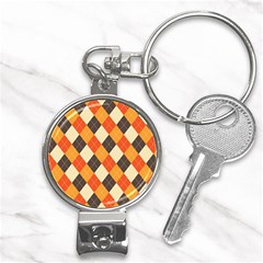 Halloween Argyle Pattern  Nail Clippers Key Chain by Safari