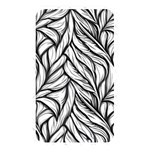 Black White Flower Texture Pattern Memory Card Reader (Rectangular) Front