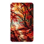 Forest Path Red Nature Memory Card Reader (Rectangular) Front